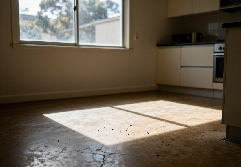 Cockroach infestation in a St Marys kitchen before treatment